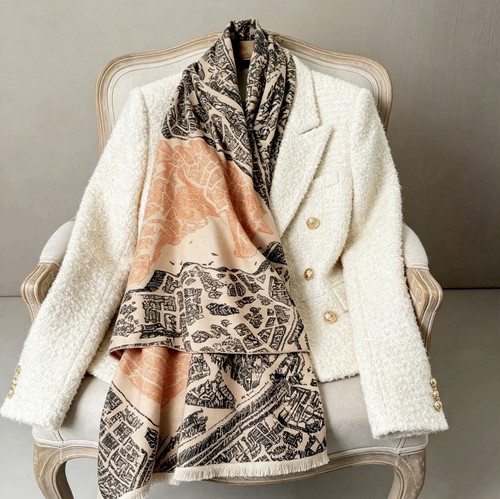 Ladies tan orange horse - horse, print