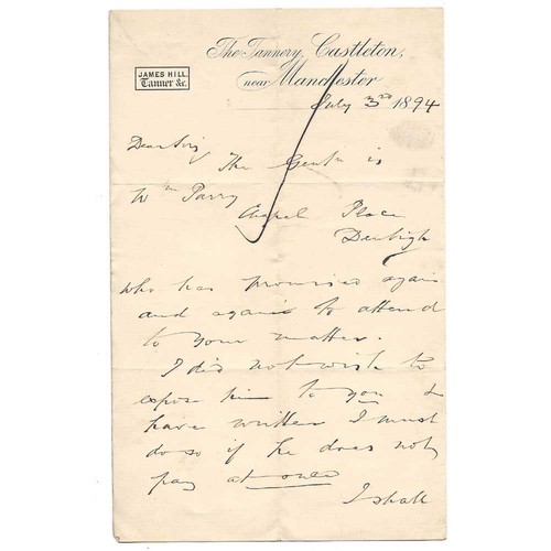 1894 billhead james hill - billhead,