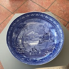 VINTAGE STUNNING BLUE AND WHITE MALING NEWCASTLE POTTERY FRUIT BOWL 1930s