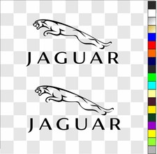 Jaguar  x 2 stickers decals  logos car garage etc. various sizes/colours