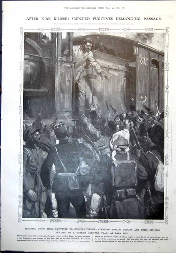 Old print starving - old, turkish