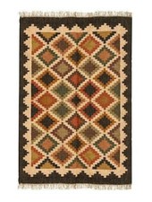 Rug Kilim Carpet Natural Handwoven Wool Jute Rug, Vintage Traditional kilim Rugs