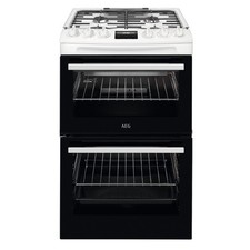 AEG 55cm Gas Cooker with Lid - White CGX1130ACW