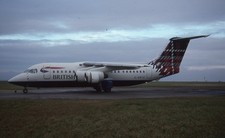 AIRCRAFT COLOUR SLIDE N3494 BRITISH AIRWAYS  BAE 146  reg G-GNTZ