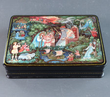 Vintage Wooden Russian Lacquer