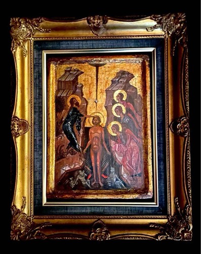Antique russian orthodox icon - orthodox,