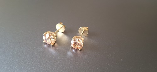 Cognac colour 7mm diamonique - 7mm,