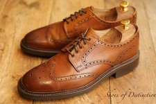 Loake 1880 Badmint Tan Brown Leather Derby Brogue Shoes Men's UK 9 F US 10 EU 43