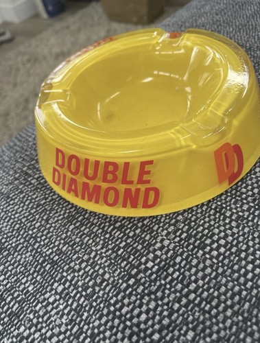 Vintage glass yellow red - yellow,