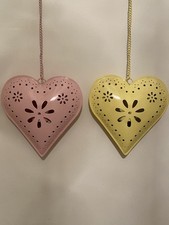 Set of 2 Heart Hanging Tea