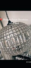 ❤️ Beautiful French Antique Globe 50cm  Round Ball Shape Chandelier 