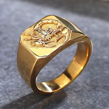 Men Scorpion Signet Ring