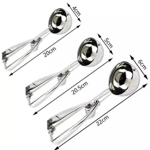 Ice cream scooper with - cream,