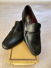 Barkers Of Earls Barton Men’s Superb Moccasin Sardinia. Black Kid Size 6.5E.