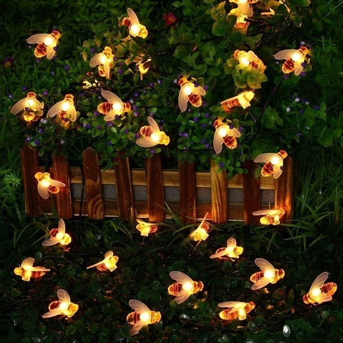Solar garden lights honey bee - garden,