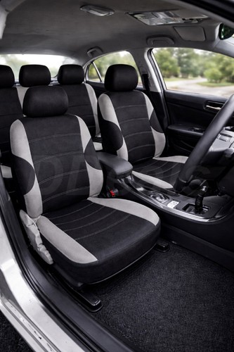 Car seat covers black grey - car, &