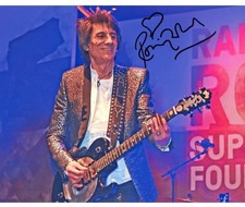 Original Signed Photo of Ronnie Wood The Rolling Stones 10"x8" with COA 