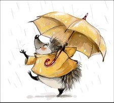 Humorous Hedgehog Craft Stamp