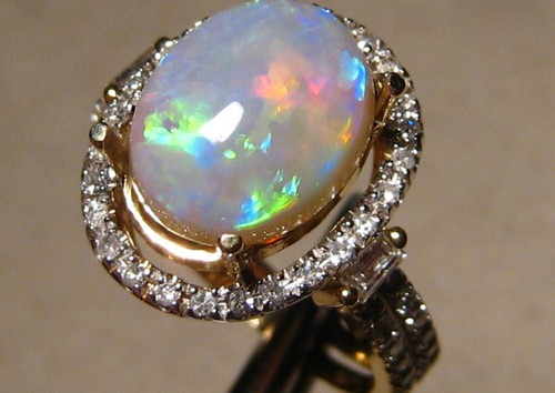 Semi black opal - black, &