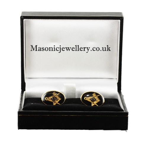 Masonic cufflinks gold - masonic,