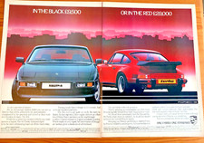 PORSCHE 924 + 911 TURBO 1980s  FRAMEABLE COLLECTIBLE ORIGINAL CLASSIC CAR ADVERT