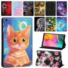 For Samsung Galaxy Tab Tab A A6/A7/A8/E/S-Print Leather Tablet Stand Cover Case