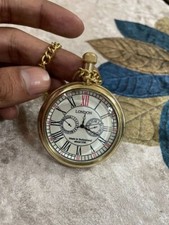 Pocket Watch with Chain Brass