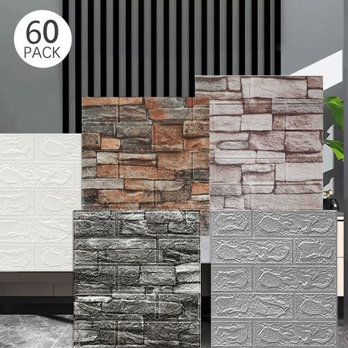 60x tile brick wall sticker - wall,