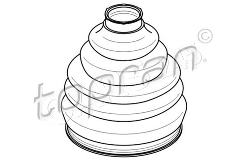 Drive shaft bellows front axle