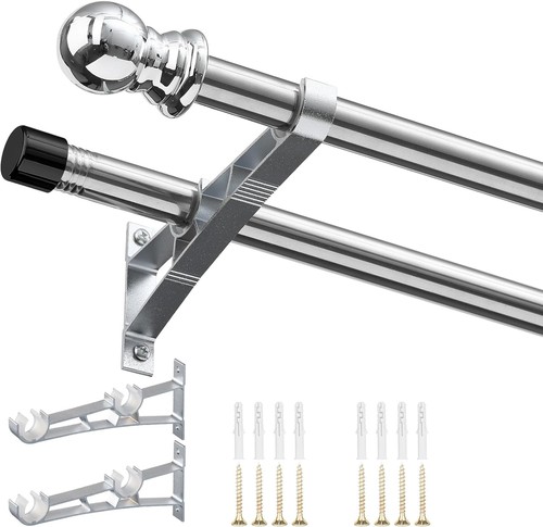 Inflation double curtain rods - double,