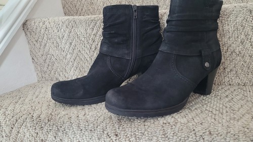 Gabor black suede ankle - gabor,