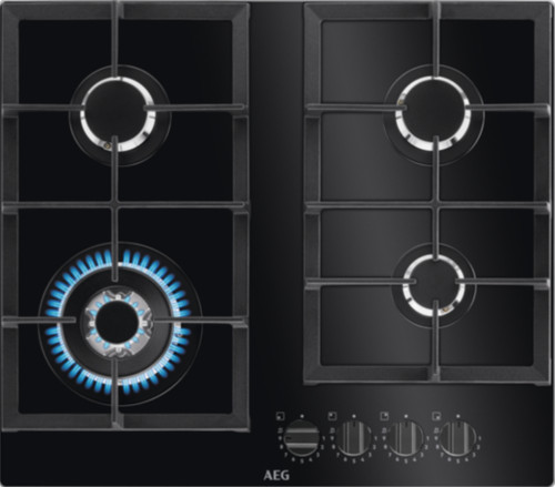 Aeg hkb64420nb gas hob - aeg, on