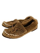 Vintage 1950s Australian Kangaroo Fur Moccasins Slippers  Size 3 36 New