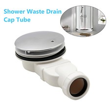 Low Profile Shower Drain Chrome Plated ABS Shower Tray Siphon Slim Drain Sink