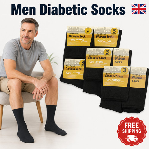 Mens non elastic - elastic, diabetic