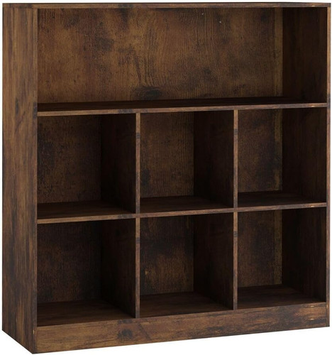 Wide wooden cube bookcase - wide,