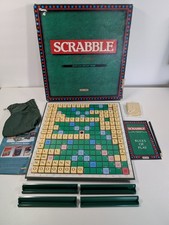 Scrabble Deluxe 1988 Edition Turntable Board Spears Games Timer Not Working