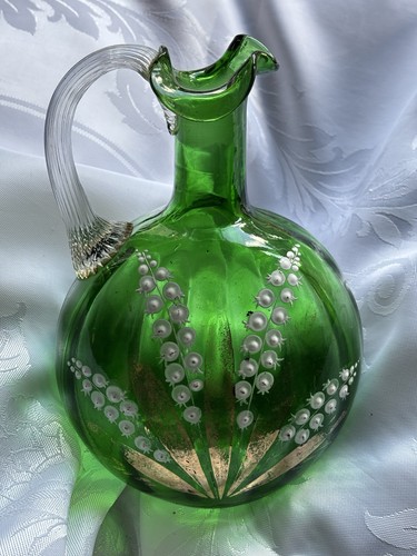 Antique victorian green glass - antique,