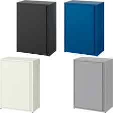 Metal Storage Cabinet 60x35x86cm Outdoor Indoor – Adjustable Shelves Lockable