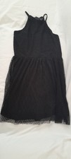 New girls look black spotty party dress 12-13 years