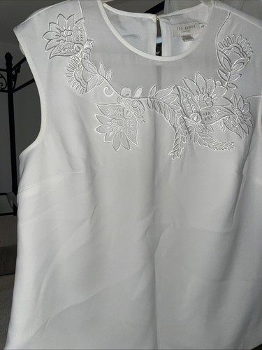 Ted baker cream sleeveless top - baker,