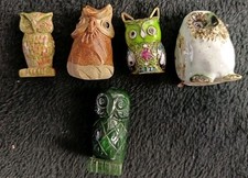 5 Owls Small Decorative