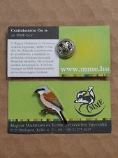 MME RED BACKED SHRIKE Charity Pin Badge RSPB Interest BIRD
