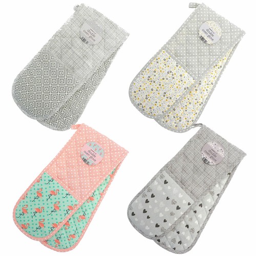 Double oven gloves - double, padded