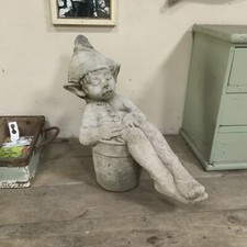 Vintage stone garden gnome - vintage, /