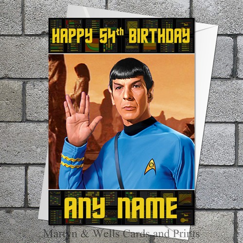 Spock birthday card - :, star