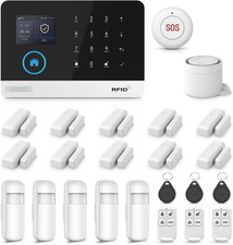 Tuya 2.4G WiFi 4G GSM Siren Alarm Door Window Sensors Smart Home Security System