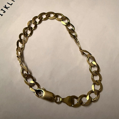 9ct gold curb link chain - ,