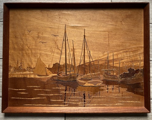 Vintage 1974 wood marquetry - 1974,