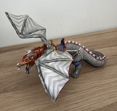 Silver dragon 24cms long solid - dragon,